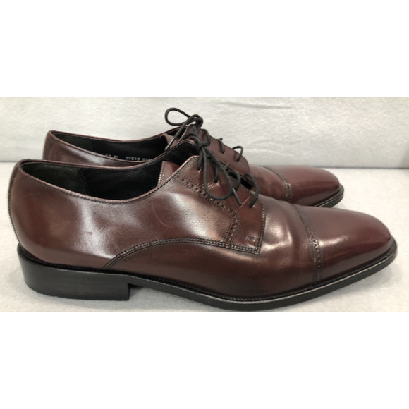 BOSTONIAN First Flex All Leather Burgundy Oxford Sz 13 MADE IN INDIA main image 5